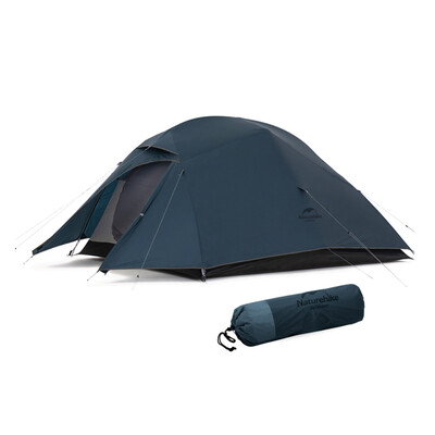 Намет тримісний Naturehike Cloud Up 3 UL NH18T030-T-T, 20D, темно-синій, футпринт Зображення