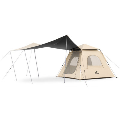 Намет тримісний Naturehike CNK2300ZP014 з навісом, бежевий Зображення