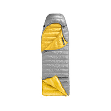 Спальний мішок Naturehike CW400 NH18C400-D L жовто-сірий, пух 400 г Зображення