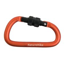 Карабін алюмінієвий Naturehike D-Type NH15A005-H 6 см помаранчевий Зображення
