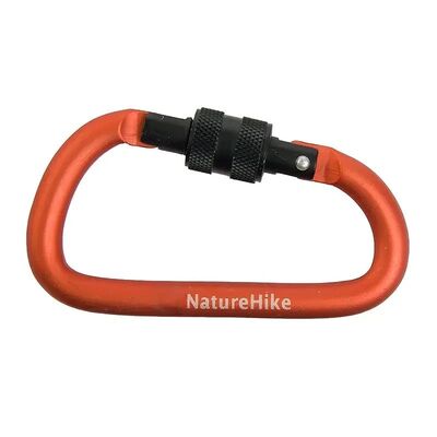 Карабін алюмінієвий Naturehike D-Type NH15A005-H 6 см помаранчевий Зображення