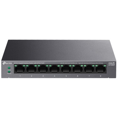 Некерований мережевий комутатор TP-Link LS108GP 8 портів PoE+ Зображення