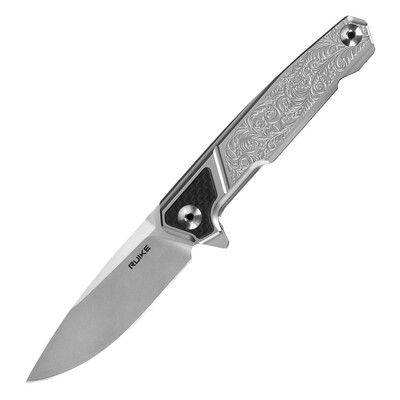 Ніж складаний Ruike P875-SZ з лезом 14C28N і рукояткою зі сталі 420 Зображення