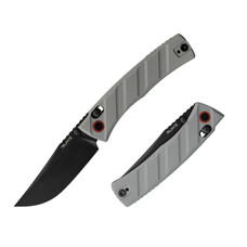 Ніж складаний Ruike P856-K сірий, Sandvik 14C28N, G10, Drop Point Зображення