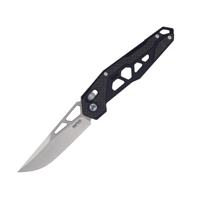Нож складной SRM 9225-KB, сталь D2, 82 мм, черный, G10, Crossbar Lock Изображение