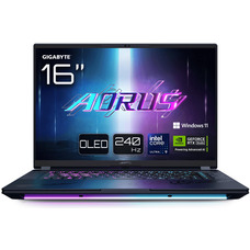 Ноутбук Gigabyte AORUS MASTER 16 BZH, Core Ultra 9, 32 ГБ, RTX 5090, OLED 240 Гц, 2 ТБ SSD, чорний Зображення