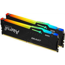 Оперативная память Kingston FURY Beast RGB DDR5 128GB (2x64GB) 5600 МГц, DIMM, черная Изображение