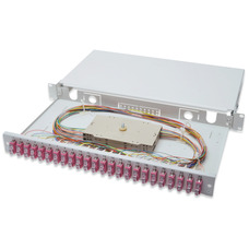 Оптична панель Digitus DN-96322-4 1U 24xSC OM4 сталь світло-сіра Зображення