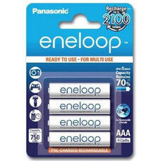 Батарея Panasonic Eneloop BK-4MCCE AAA 750 mAh Ni-MH блістер 4 шт. Зображення