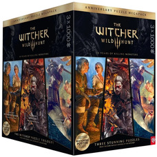Пазли GoodLoot The Witcher 3 Wild Hunt 10 Years Of Killing Monsters Trilogy 3x1000, лімітована колекція Зображення