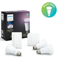 Стартовий комплект Philips Hue Color: 3 лампи E27, Bridge та Dimmer Зображення