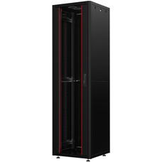 Підлогова монтажна шафа MIRSAN GTN SERVER 22U, 600x800 мм, чорна, скляні двері Зображення
