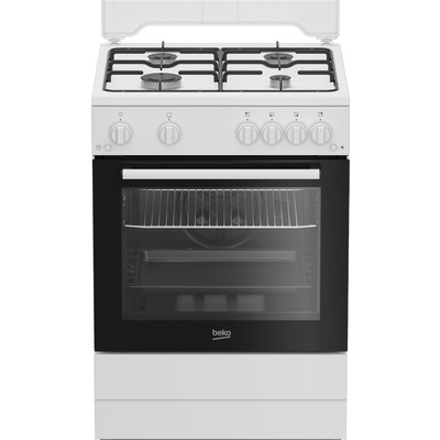 Газовая плита Beko FBG62121WD, 64 л, 4 конфорки, гриль, белая Изображение