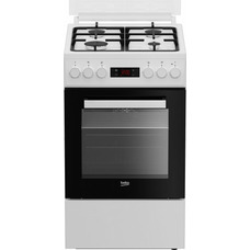 Плита комбінована Beko FSE52332DWDS 4 конфорки, 60 л, конвекція, біла Зображення