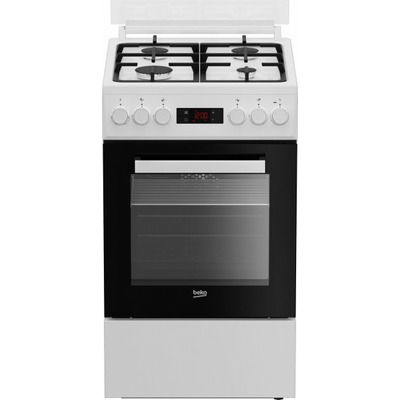 Комбинированная плита Beko FSE52332DWDS 4 конфорки, 60 л, белая Изображение