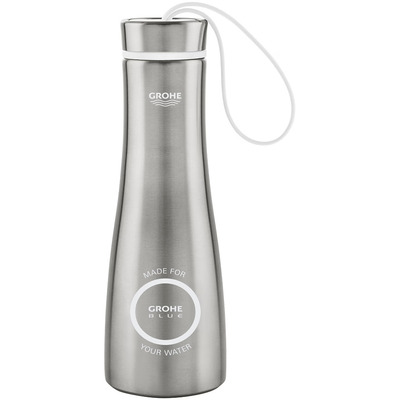 Пляшка для питної води Grohe Blue 450 мл, нержавіюча сталь, подвійні стінки Зображення