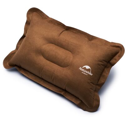 Подушка надувна Naturehike Comfortable NH15A001-L коричнева замшева Зображення