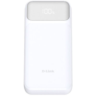 Портативна батарея D-Link DPP-201 20000 мА·год, 65 Вт, 2xUSB-C, дисплей, біла Зображення