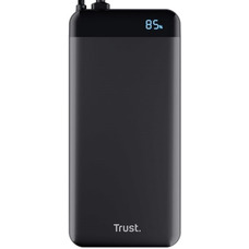 Повербанк Trust Fiera 20000 мА·год, 2хUSB-C, LED-дисплей, алюмінієвий корпус, чорний Зображення