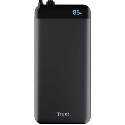 Повербанк Trust Fiera 20000 мА·год, 2хUSB-C, LED-дисплей, алюмінієвий корпус, чорний Зображення