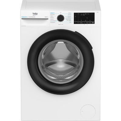 Стиральная машина Beko BM3WFSU48415WB фронтальная, 8 кг, 1400 об/мин, инвертор, пар, белый Изображение