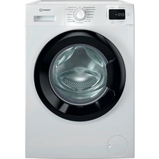Пральна машина Indesit IM862BMYTIMEUA фронтальна 8 кг інверторна A+++ білий корпус, чорний люк Зображення