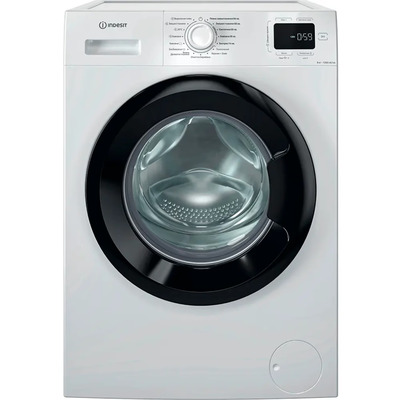 Стиральная машина Indesit IM862BMYTIMEUA фронтальная 8 кг инверторная A+++ белый корпус, черная дверца Изображение