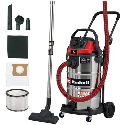 Пилосос професійний Einhell TE-VC 4090 SACL 1150 Вт, бак 40 л, HEPA-фільтр Зображення