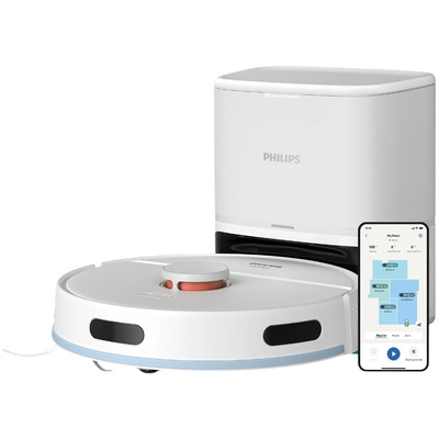 Робот-пилосос Philips Series 2000 XU2100/25 білий, 6000 Па, волога і суха уборка, автосамовивантаження, Wi-Fi Зображення