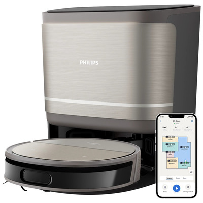Робот-пилосос Philips Series 9000 XU9100/10, лазерна навігація, вологе і сухе прибирання, станція 3-в-1 Зображення