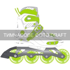 Роликовые коньки 2E Lumi, размер 33-36, зеленый, LED-подсветка, ABEC 7 Изображение