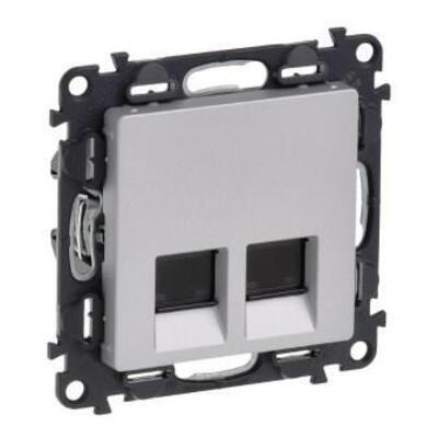 Розетка подвійна RJ45 Cat 6 UTP Legrand Valena LIFE біла Зображення