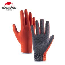 Рукавички Naturehike NH21FS035 із силіконовим покриттям, M, помаранчеві Зображення