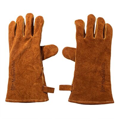 Перчатки огнестойкие Naturehike NH20FS042 кожаные M коричневые Изображение