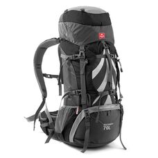 Рюкзак туристичний Naturehike NH70B070-B, 70 л + 5 л, чорний Зображення
