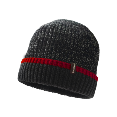 Шапка непромокаемая Dexshell DH353RED (58-60 см) с красной полосой Изображение
