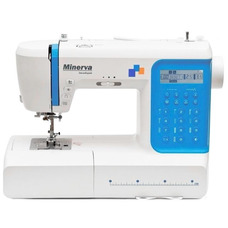 Швейная машина Minerva Decorexpert компьютерная 197 программ, бело-синяя Изображение