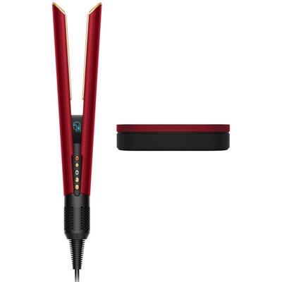 Щипцы-выпрямитель для волос Dyson Airstrait HT01 Red Velvet/Gold, 1600 Вт, 3 температурных режима, OLED-дисплей Изображение