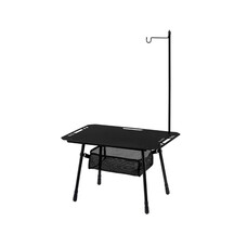 Складаний стіл Naturehike CNK2450JJ025 алюмінієвий 60x40 см, чорний, регульована висота Зображення
