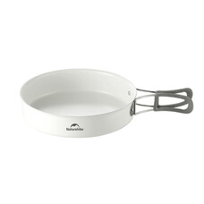 Сковорідка Naturehike CNK2450CF013 алюмінієва, 17,5 см, біла, складана ручка Зображення