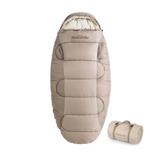 Спальный мешок овальный Naturehike PS300 CNK2350WS026, бежевый, 220x95 см, эпонж 300T, перьевый хлопок Изображение