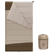 Двухместный спальный мешок Naturehike CNK2300019 200x115 см, коричневый, холлофайбер Изображение