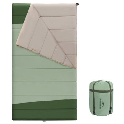 Спальный мешок двухместный Naturehike CNK2300019 200х115 см зеленый Изображение
