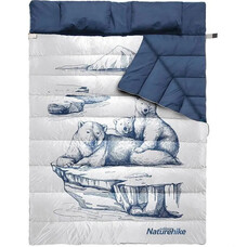 Двухместный спальник Naturehike NH21MSD06 три сезона темно-синий Изображение