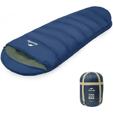 Спальний мішок кокон Naturehike MJ600 CNK2300SD014 з капюшоном, темно-блакитний, 205x75 см, вага 2.1 кг Зображення