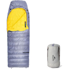 Спальный мешок Naturehike CW700 CNK2450WS048 L желто-серый пуховый зимний Изображение