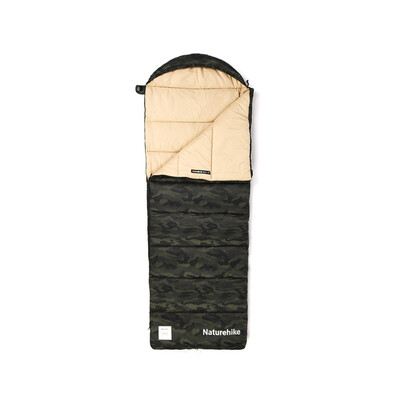 Спальный мешок Naturehike M320 CNK2350WS023 с капюшоном, камуфляж Изображение