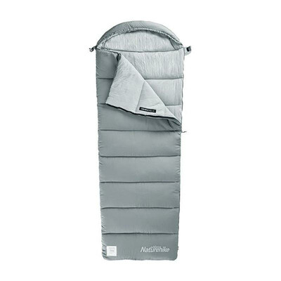 Спальник Naturehike M400 NH20MSD02 з капюшоном 220×80 см, 1°C, сірий Зображення