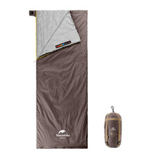Спальник Naturehike Summer LW180 (літній, M, 15°C, лівий) коричневий Зображення