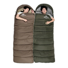 Спальник Naturehike U150 NH20MSD07 з капюшоном 11°C правий коричневий Зображення